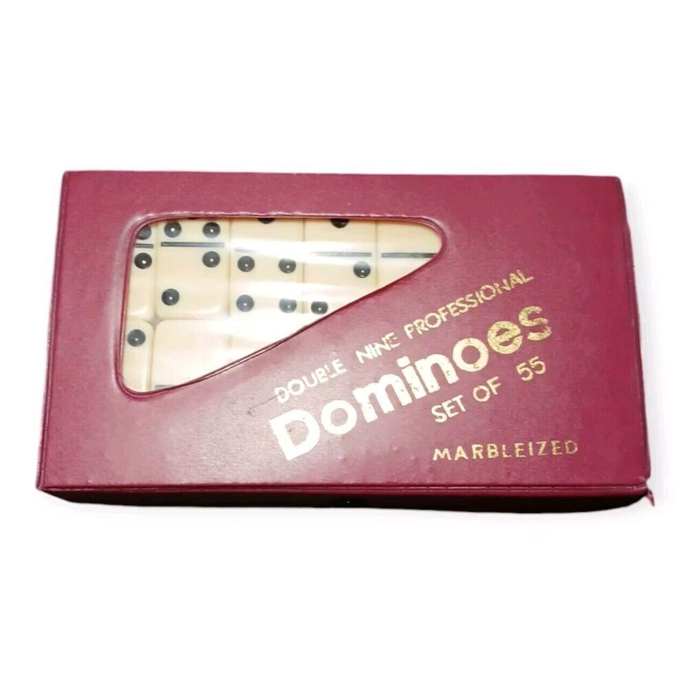 Dominoes Game Set of 55 Double Nine Standard Tiles
